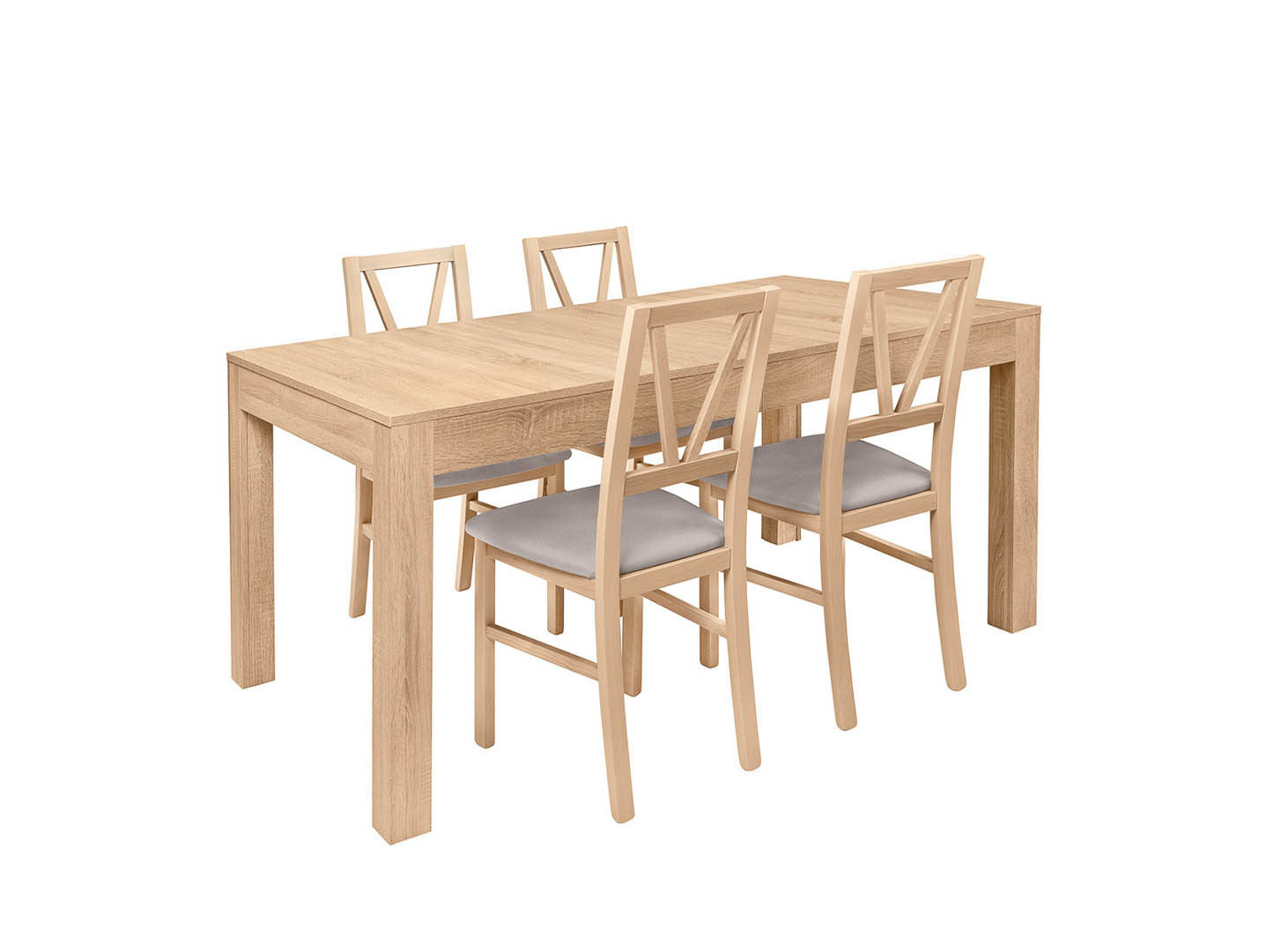 Esstisch: Set Echtholz EICHE SONOMA | Dein (1)-Online-Shop und FIWODO.de Set Küchen - | und - Stühle Tische FILO Tische - Zubehör Stühle